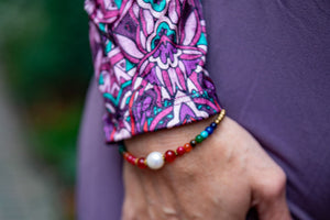 Handmade macrame beads bracelet - mama peral