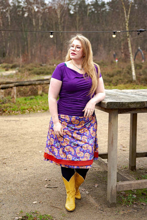 Elvira skirt Velvet- paisley- made by Tantilly Twisted top Tantilly 