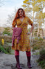 NEW!! Flamenco wrap dress rayon 2024- retro sun flower Wrap dress Tantilly 