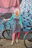 Rosie dress - retro geometric - made by Tantilly from rayon summer dresses Tantilly 