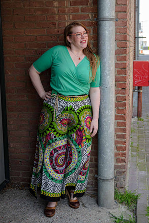 Malana broek- zwart & wit - rayon