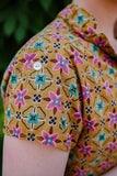 Marissa cotton blouse -made by Tantilly- retro yellow sun shirt Tantilly 