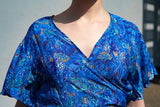 Butterfly wrap cardigan - nola- short sleeves- handmade by Tantilly- silkmix cardigan Tantilly 