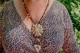 Handmade Macrame necklace - snow flower jewelry Tantilly 
