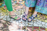 sandals- handmade design-supercomfortable- blue/green sandal Tantilly 