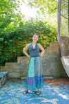 Silkmix handmade boho skirt- patchwork design- made by Tantilly- chanty skirt Tantilly 