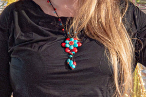 Handmade Macrame necklace - ola blue