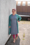 Leyla dress- retro flower- warmer viscose fabric Every day dress Tantilly 