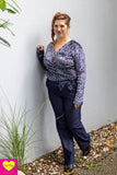 Stretch Twisted wrap top Velvet- yasmin Twisted top Tantilly 