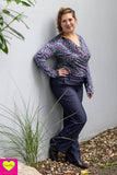 Stretch Twisted wrap top Velvet- yasmin Twisted top Tantilly 