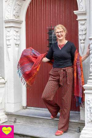 Belize broek - Tantilly's Ultieme broek- casual& chique- Yaya oranje