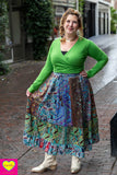 Silkmix boho rok- patchwork design- mimi skirt Tantilly 