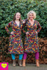 Zoe raya jurk -lange mouwen - viscose- nona bloemen Dresses tantilly 