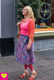 Dubbelzijdige wikkelrok- katoen & corduroy jeans- galaxy rossa Cotton skirt Tantilly 