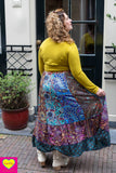 Silkmix boho rok- patchwork design- yasa skirt Tantilly 