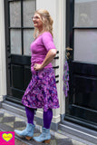 Wrap top - katoen stretch- lila pink shirt Tantilly 
