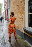 Tessy dress rayon - ocher yellow flamenco Every day dress Tantilly 
