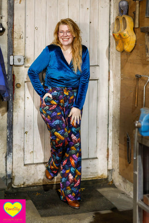 Belize broek - Tantilly's Ultieme broek- casual& chique - funky knit- katoen!