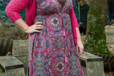 Boho nola silk dress - made by Tantilly- pink love Every day dress Tantilly 
