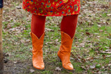 Kaya dress - happy birds orange - made by Tantilly Made by tantilly tantilly 