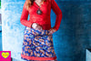 Elvira skirt Velvet- paisley- made by Tantilly Twisted top Tantilly 