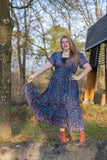 Boho nola silk jurk- gemaakt door Tantilly - indiga Every day dress Tantilly 