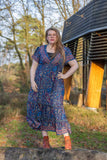 Boho nola silk jurk- gemaakt door Tantilly - indiga Every day dress Tantilly 