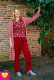 Ultieme broek- casual & chique- bordeaux pants Tantilly 