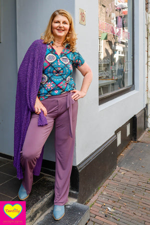 Ultieme broek- casual & chique - oudpaars