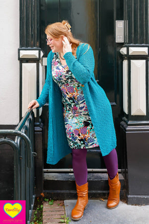 Leggings bright purple - viscose stretch - handmade by Tantilly