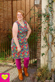 Yara jurk - vlinders- viscose high summer clothes Tantilly 