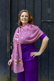 Romy sjaal- handgemaakt en uniek- roze Scarves Tantilly 