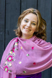 Romy sjaal- handgemaakt en uniek- lila Scarves Tantilly 
