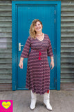 Sofia trumpet dress - nieuw! Travelstof - retro summer Every day dress Tantilly 