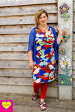 Yara jurk- colorfull Bibi- viscose high summer clothes Tantilly 