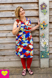 Yara jurk- colorfull Bibi- viscose high summer clothes Tantilly 