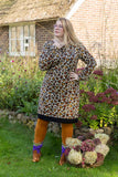 Maddie dress - retro cheetah - warm fabric winter dresses Tantilly 