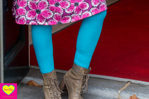 Legging turkoois blauw- viscose stretch- draagcomfort en kleurplezier in één ontwerp