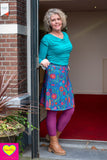 Madera - viscose stretch rok - bloemen liefde skirt Tantilly 
