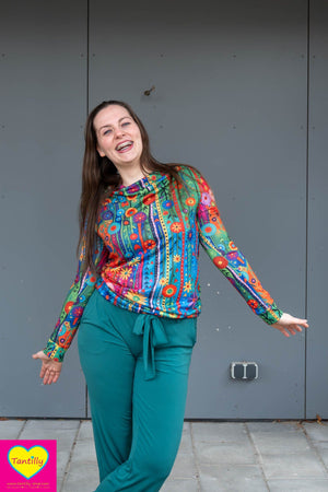 Priscilla Sweater - lola retro bloemen- warme viscose