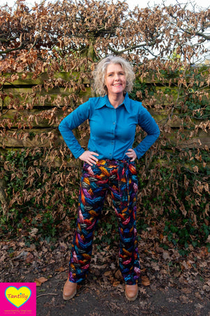 Belize broek - Tantilly's Ultieme broek- casual& chique - funky knit- katoen!