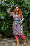 Peggy dress- Aurore flowers- happy warm dress- made by Tantilly winter dresses tantilly 