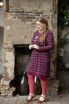 Maddie winter dress - purple rain - warm fabric winter dresses Tantilly 
