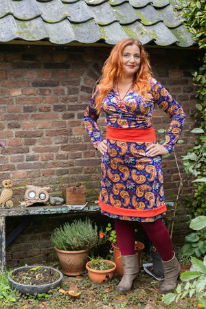 Elvira rok velvet- paisley - gemaakt door Tantilly