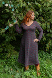 Sofia trumpet dress- seagreen autumn- warm winter fabric - long sleeves Every day dress Tantilly 