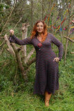 Sofia trumpet dress- seagreen autumn- warm winter fabric - long sleeves Every day dress Tantilly 