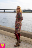 Devi jurk- katoen- posh Three quarter sleeves Tantilly 