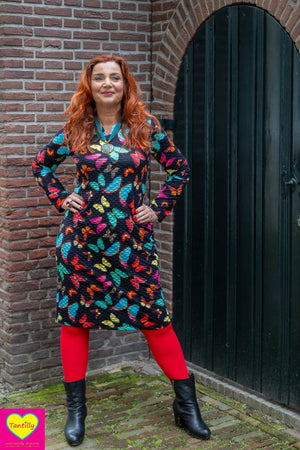 Devi jurk-katoen- katoen vlinderliefde