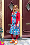 Lola dress - midi - retro galaxy blue noga Every day dress Tantilly 