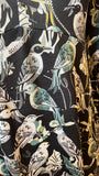 Sofia trumpet dress- black birds- warm fabric - long sleeves Every day dress Tantilly 